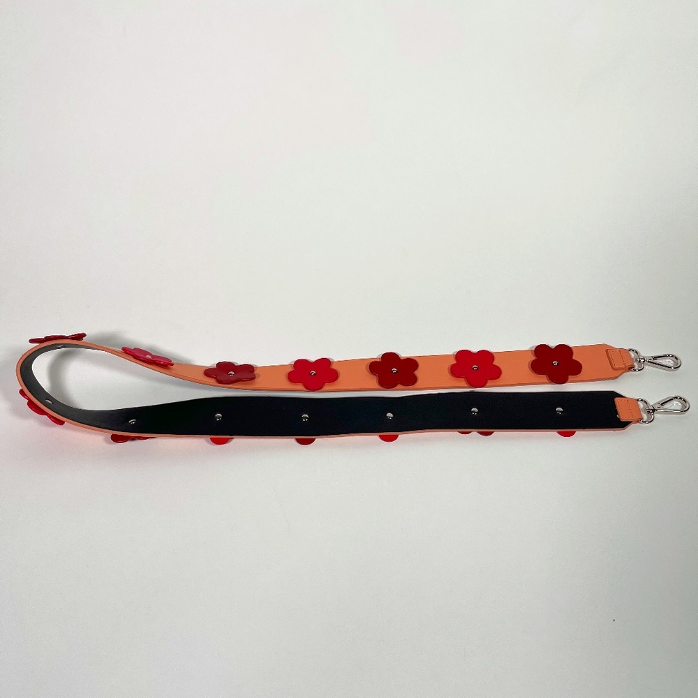 Vegan Leather Multicolor Flower Bag Strap  NWOT
